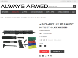 ALWAYS ARMED 10.5" 300 Blackout Pistol Kit